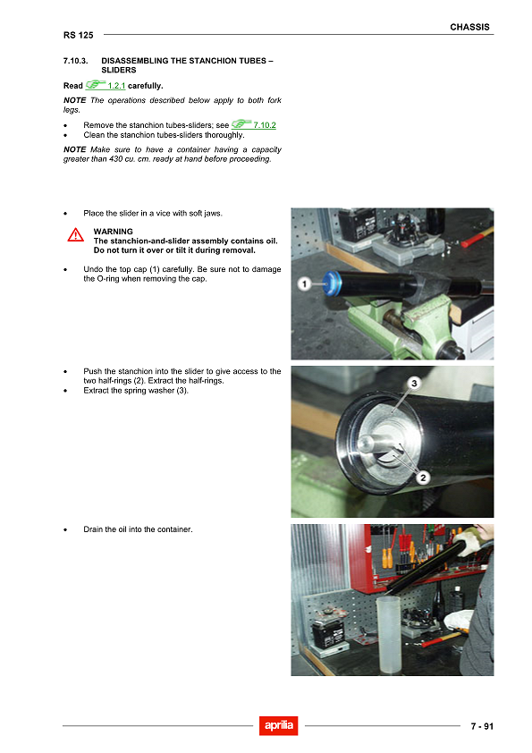 1999-2005 Aprilia Tuono 125 2 tiempos 2T Manual de servicio