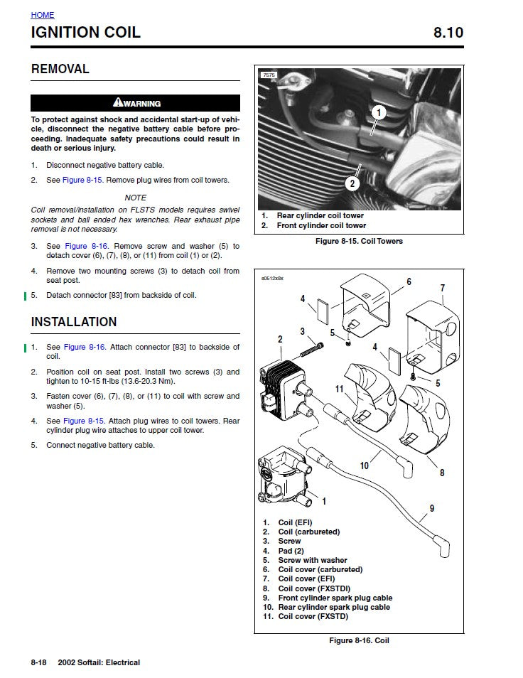 2002 Harley Davidson FLSTC FLSTCI Softail Heritage Classic Service Manual