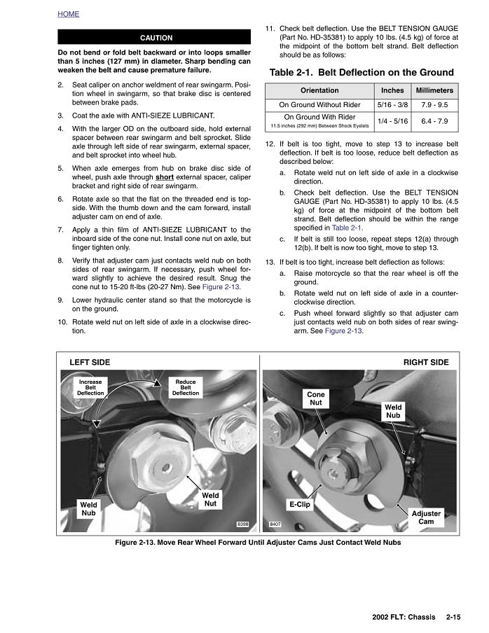 2002 Harley Davidson FLHR FLHRI Road King Service Manual