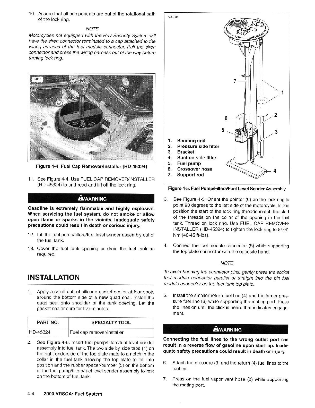 2002-2006 Harley Davidson VRSCA V-ROD Service Repair Workshop Manual