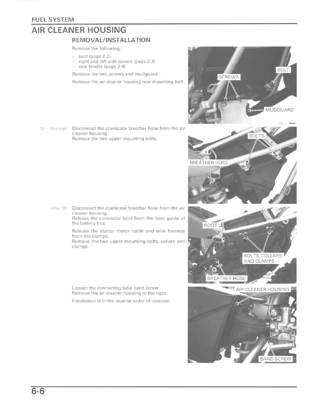 2003-2013 onwards Honda CRF 150 CRF150R Service Manual