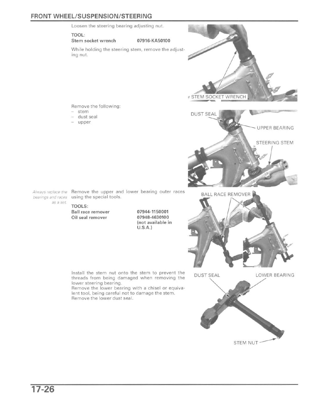 2003-2013 onwards Honda CRF 150 CRF150R Service Manual
