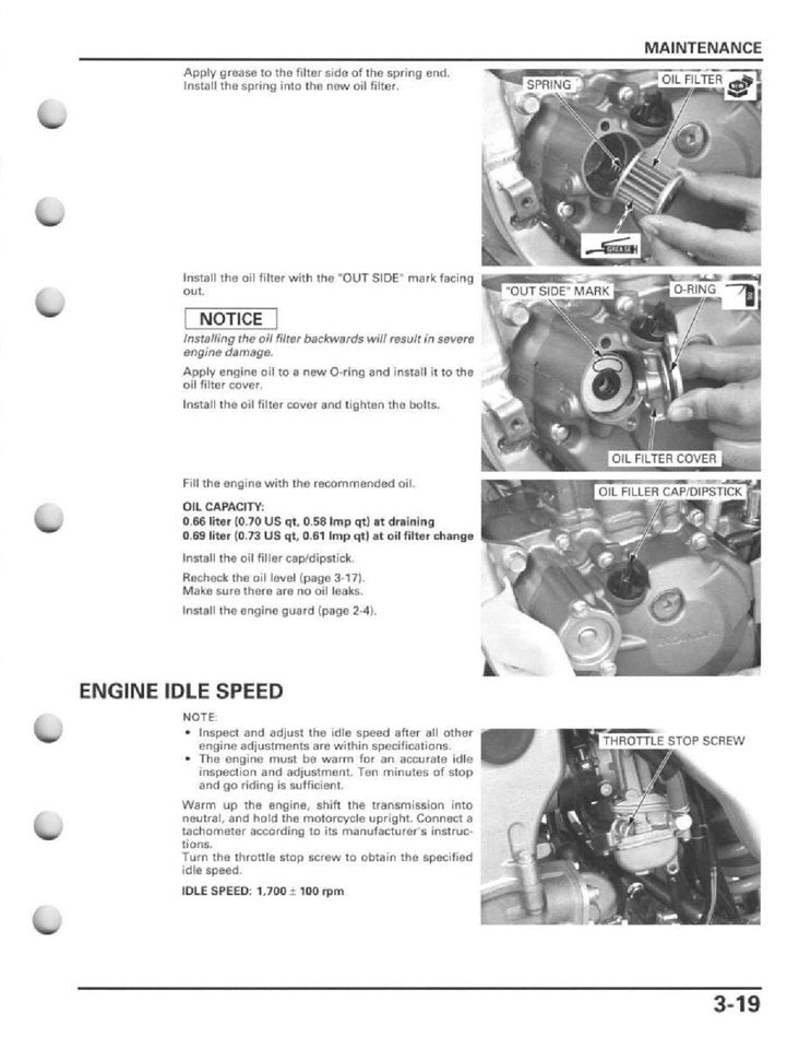 2004-2013 Honda CRF 250X CRF250X Service Manual