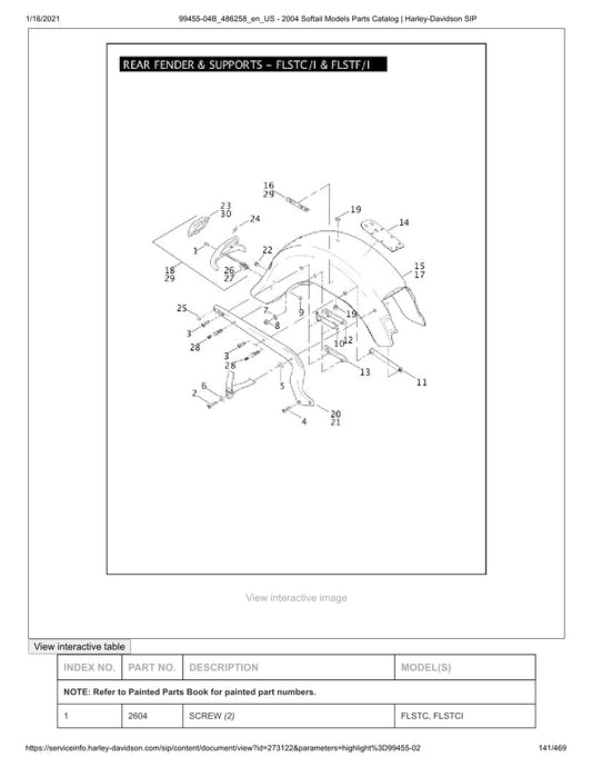 2004 Harley Davidson FXST FXSTI Softail Standard Service Manual