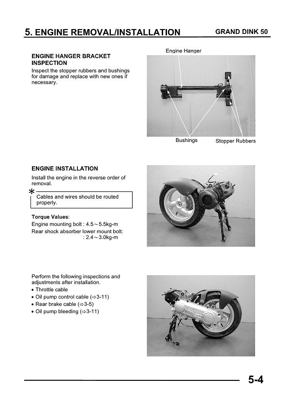 2002-2007 KYMCO Dink 50 50cc 2stroke Scooter Service Manual