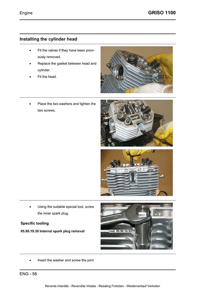 2005 to 2008 Moto Guzzi Griso 1100 Service Manual