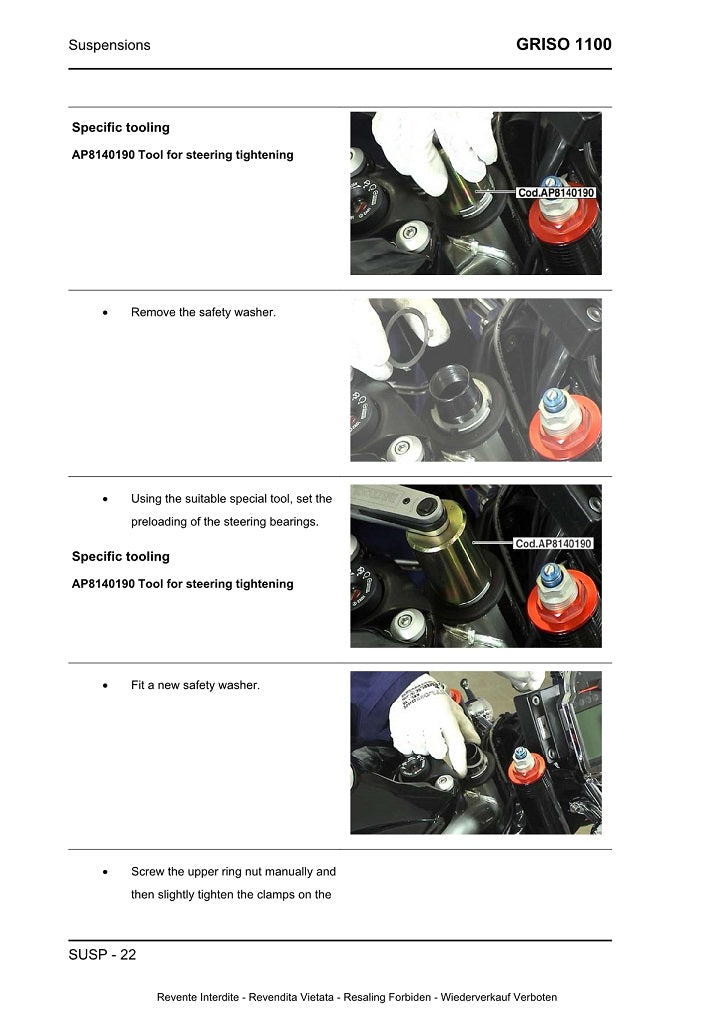 2005 to 2008 Moto Guzzi Griso 1100 Service Manual