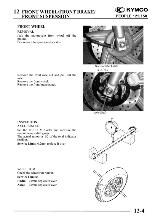 2005-2012 KYMCO People 125 125cc 4stroke Scooter Service Manual