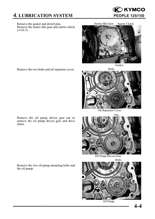 2005-2012 onwards KYMCO People 150 150cc 4stroke Scooter Service Manual