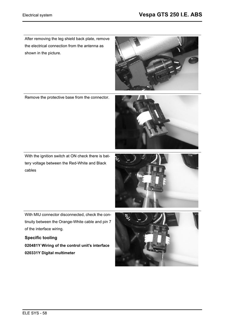 2006-2011 Vespa GTS250 GTS 250 Granturismo 250cc Scooter Service Manual