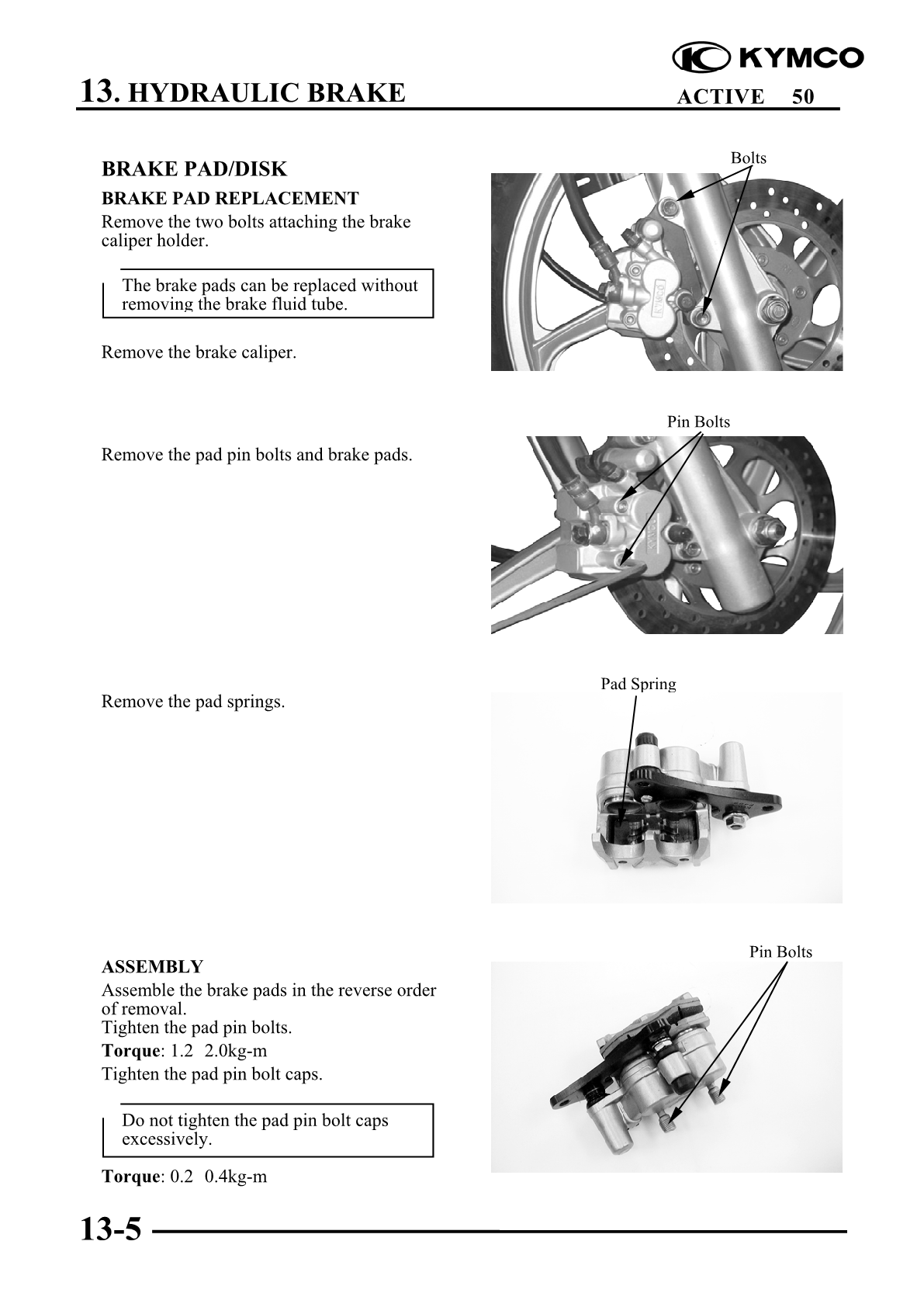 2006-2015 KYMCO Activ 50 50cc Manual de servicio de scooter