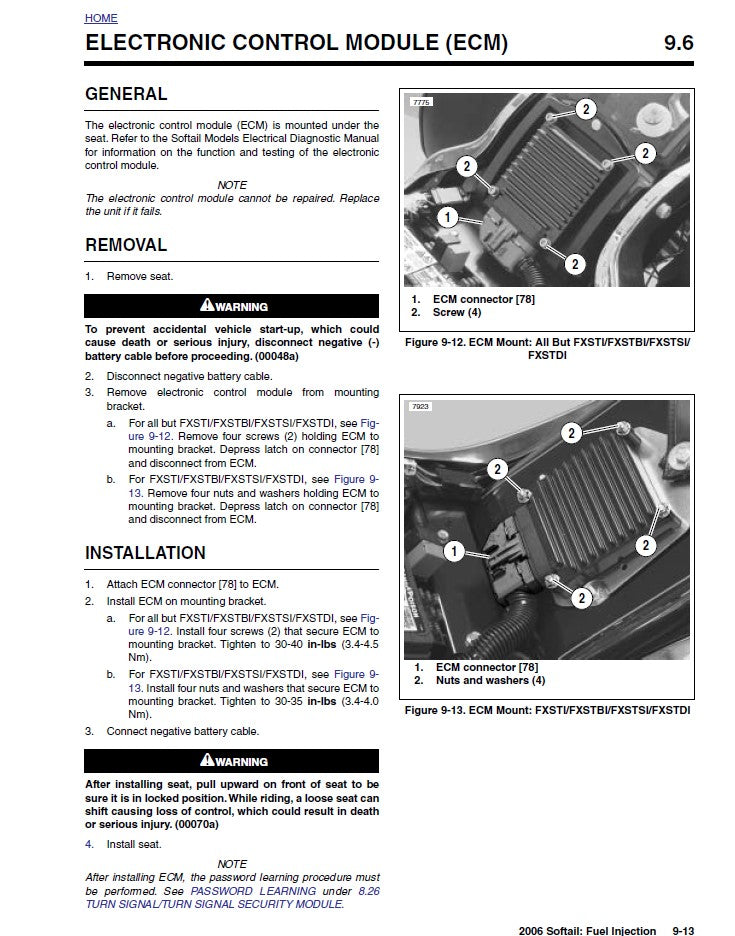 2006 Harley Davidson FLSTC FLSTCI Softail Heritage Custom Service Manual