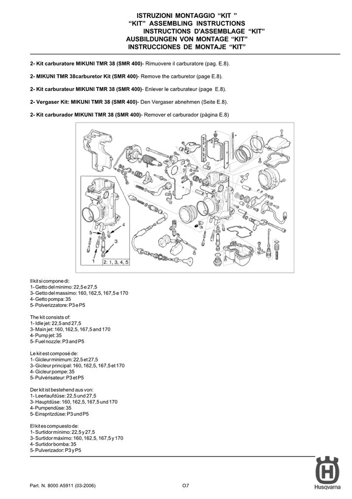 2005-2007 Husqvarna TC510 TC 510 Service Manual