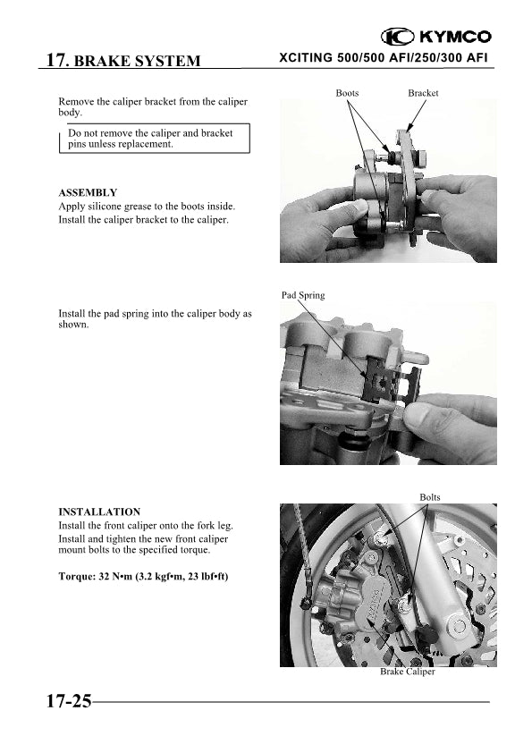 2005-2013 KYMCO XCiting 250 250cc Scooter Service Manual