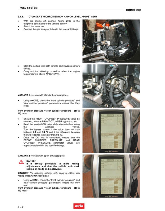 2006-2010 Aprilia Tuono 990 1000 Twin Service Manual