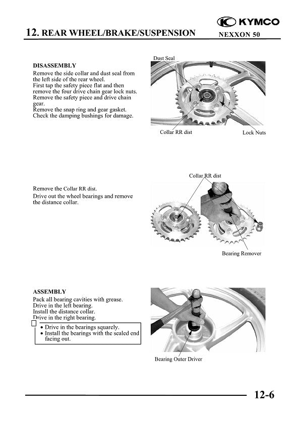 2007-2012 KYMCO Nexxon 50 50cc Scooter Service Manual