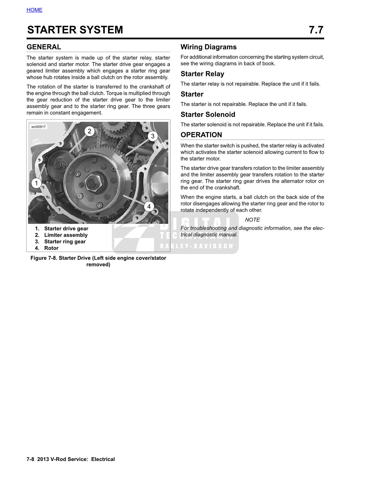 2008-2017 Harley Davidson VRSCAW V-ROD Manual de taller de reparación de servicio