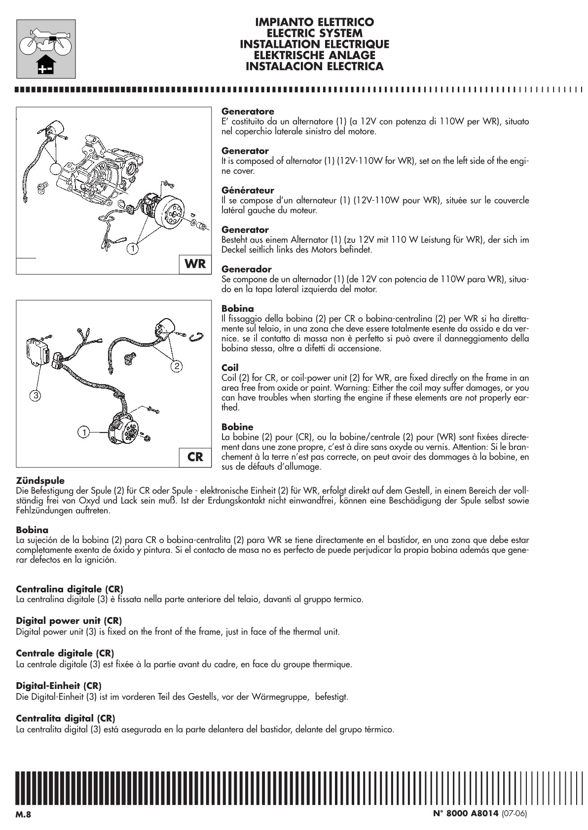 2007 Husqvarna CR125 CR 125 Service Manual