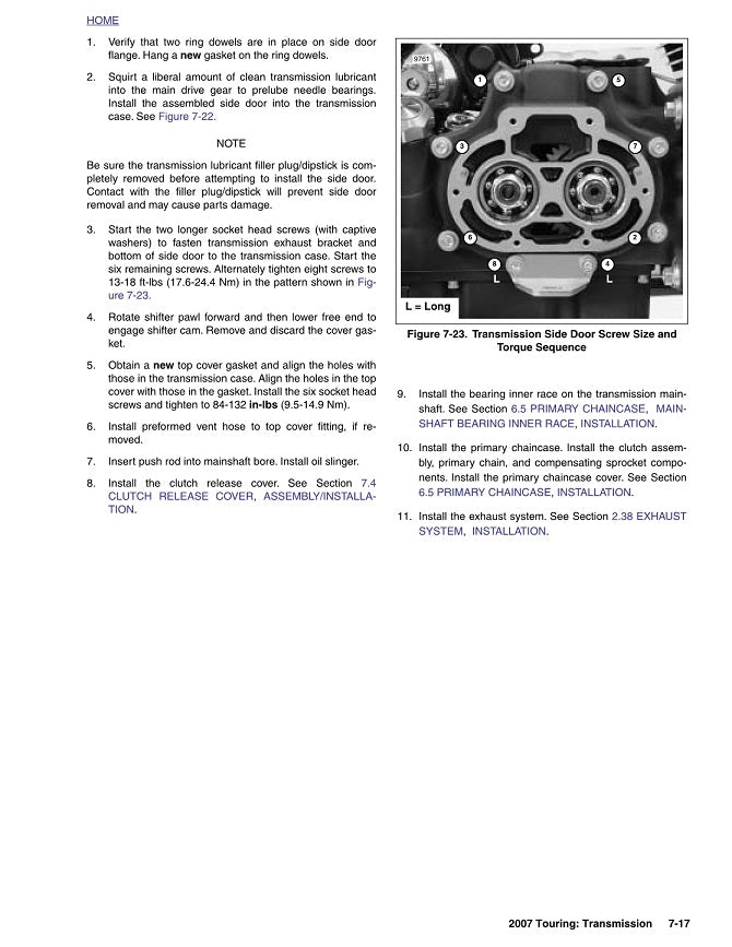 2007 Harley Davidson FLHRSE FLHRSE3 CVO Screamin' Eagle Road King Service Manual