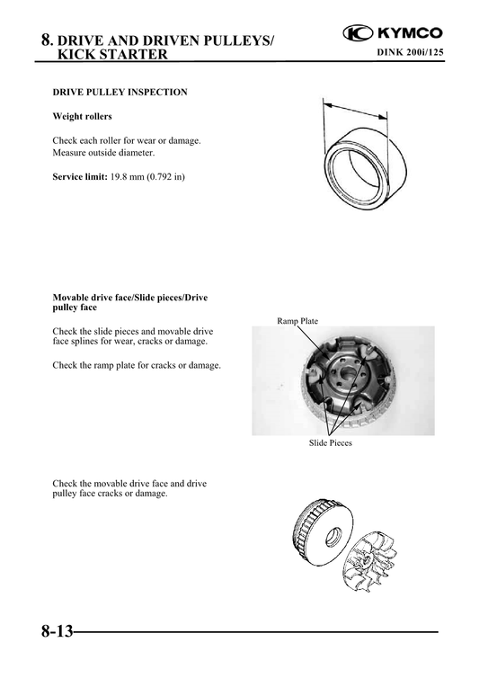 2007-2011 KYMCO Dink 200i 200cc 4stroke Scooter Service Manual