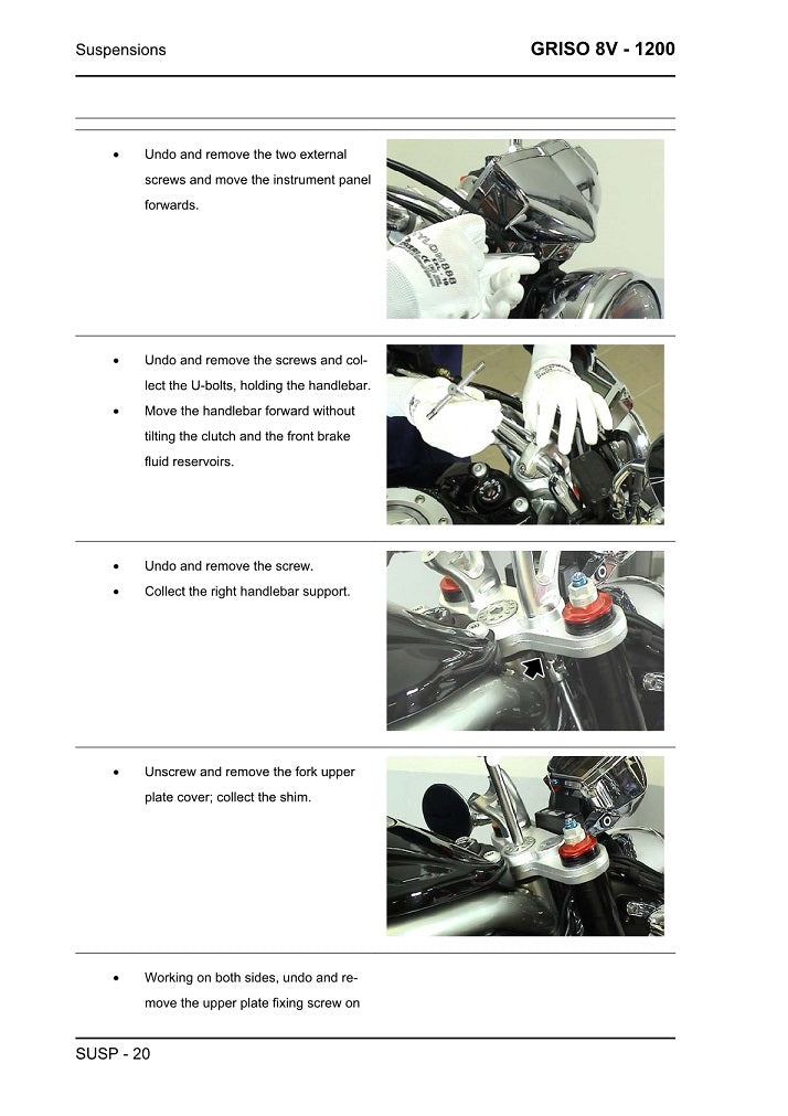 Manual de servicio Moto Guzzi Griso 1200 2007 a 2016