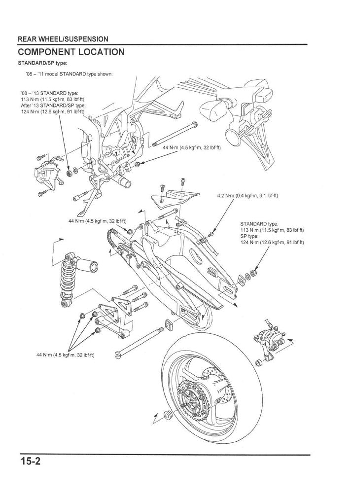 2012-2016 Honda CBR1000RR Fireblade 999cc Manual