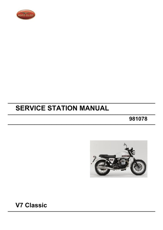 Manual de servicio clásico Moto Guzzi V7 2008-2013