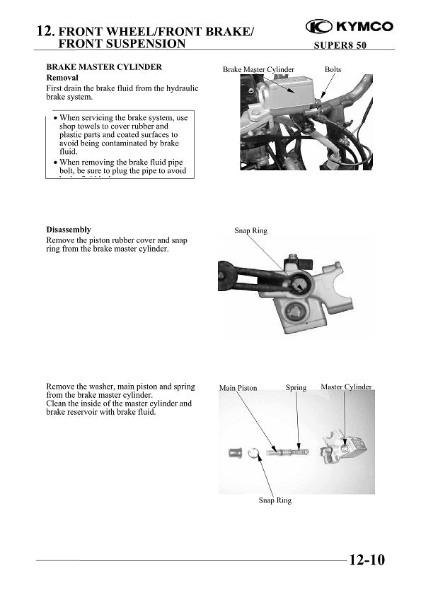 2008-2014 KYMCO SUPER Super8 50 50cc 4t Manual de servicio de scooter