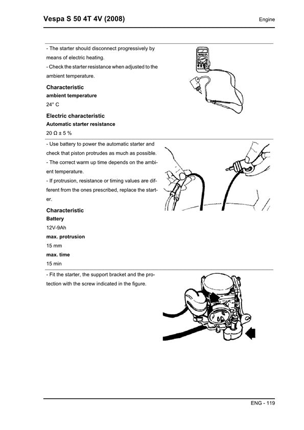 2008-2014 Vespa S50 S 50 50cc 4t Scooter Service Manual
