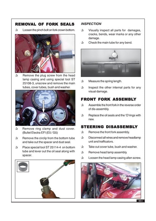 2008-2016 Royal Enfield Bullet Classic 500 EFI C5 Service Manual