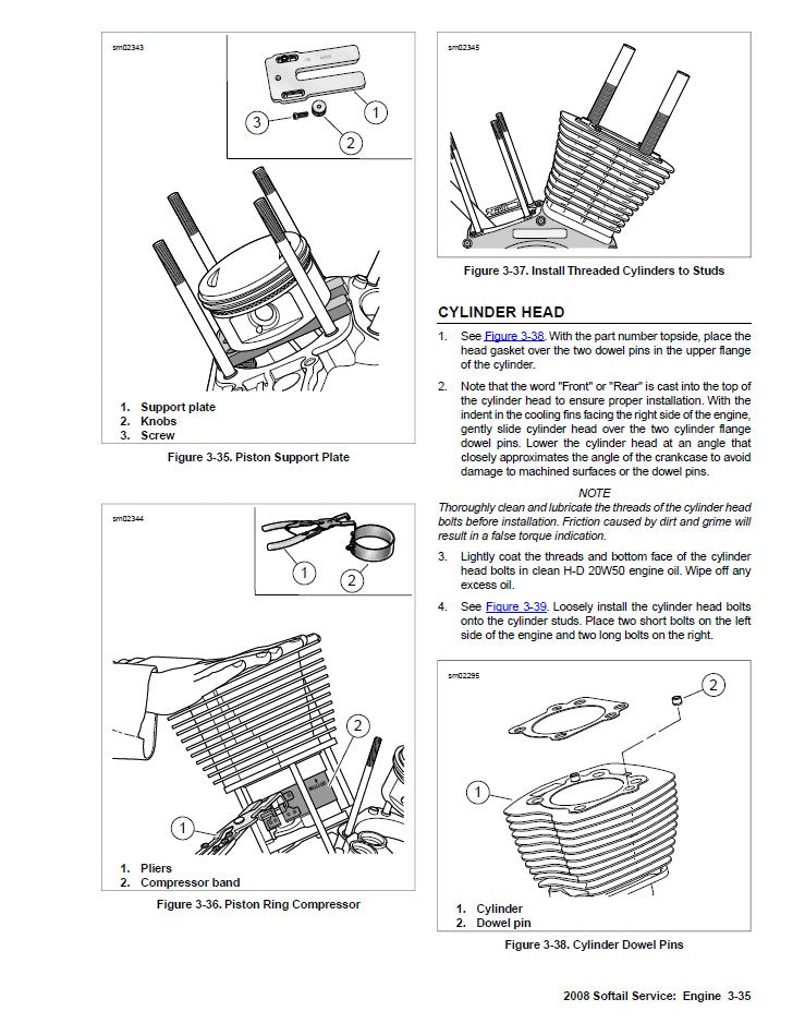 2008 Harley Davidson FLSTSB Softail Cross Bones Service Manual