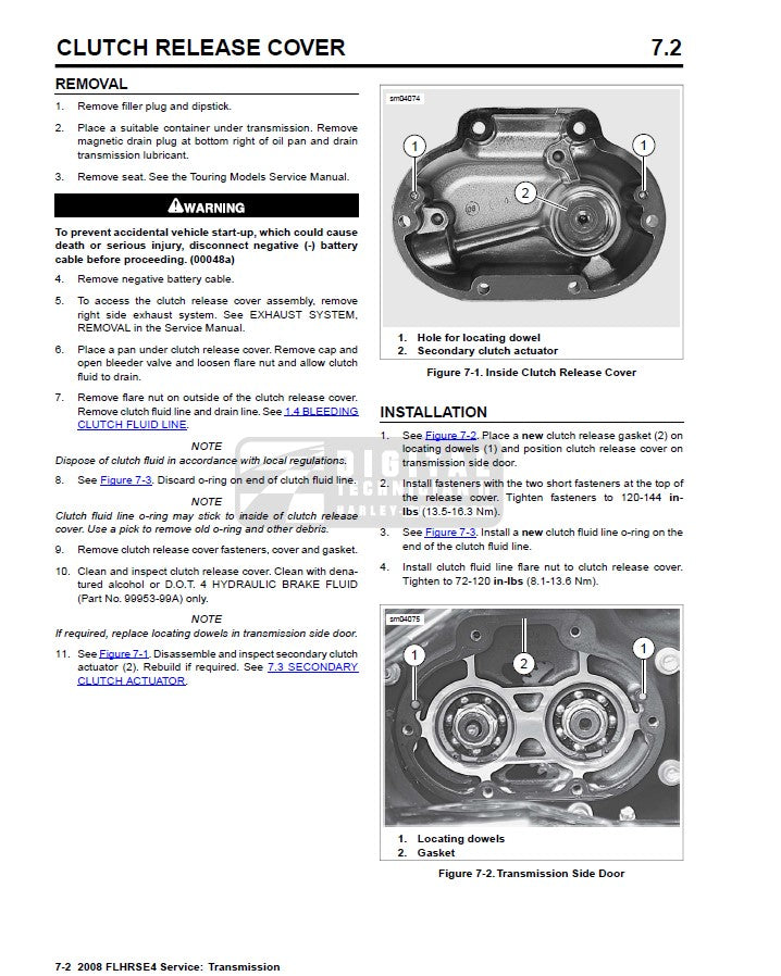 2008 Harley Davidson FLHRSE4 CVO Screamin' Eagle Road King Service Manual