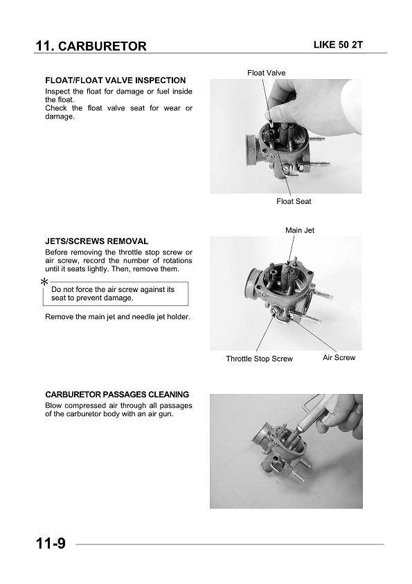 2009-2015 KYMCO Like 50 50cc Scooter Service Manual