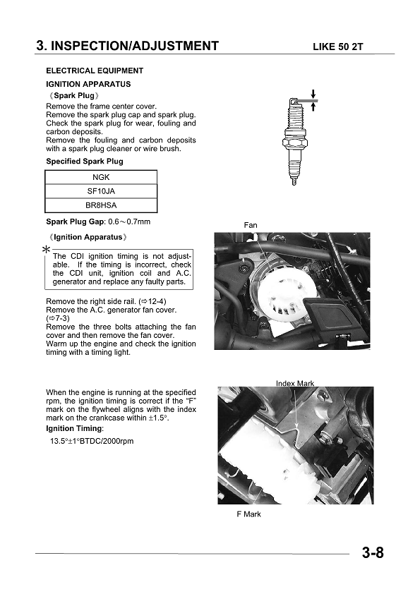 2009-2015 KYMCO Like 50 50cc Scooter Service Manual