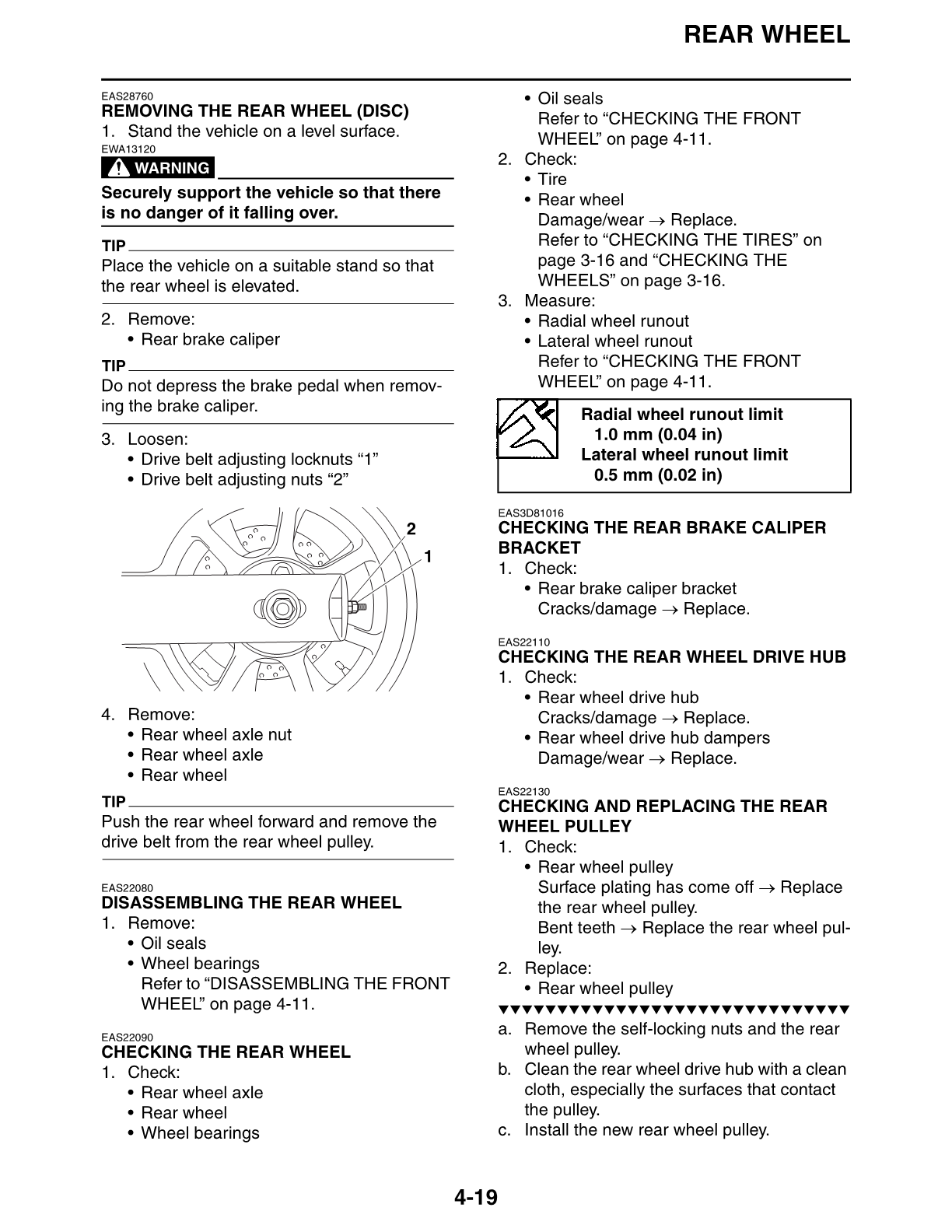 Manual de servicio Yamaha XVS950 V-Star Dragstar 2009-2017