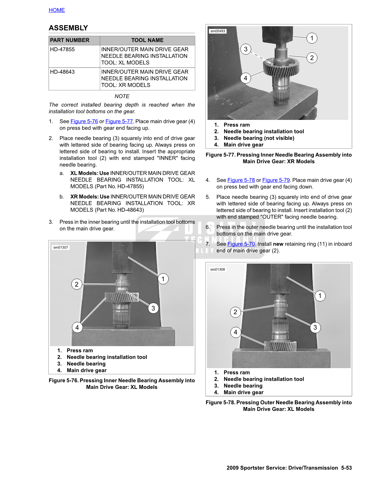 2009 Harley Davidson XLH883 Sportster Iron Service Manual