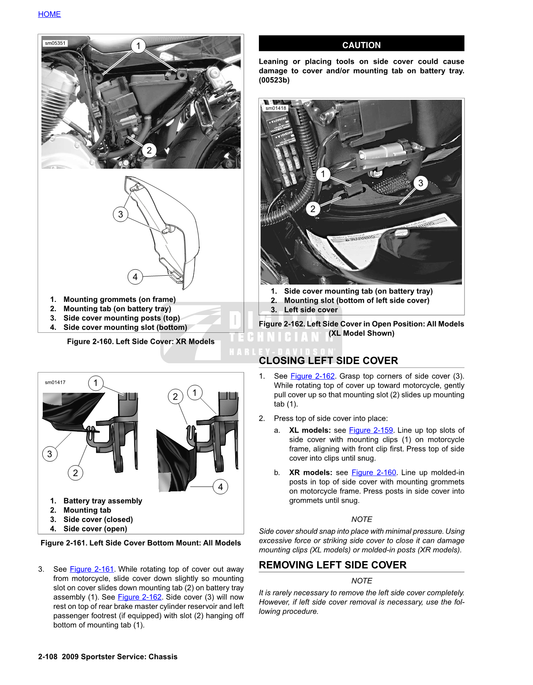 2009 Harley Davidson XLH883 Sportster Manual de servicio de hierro