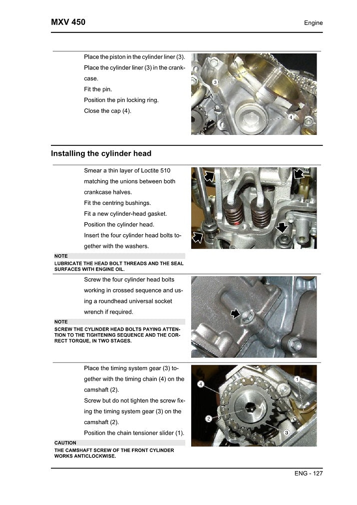 2009-2015 Aprilia MXV450 Motocross Twin Service Manual