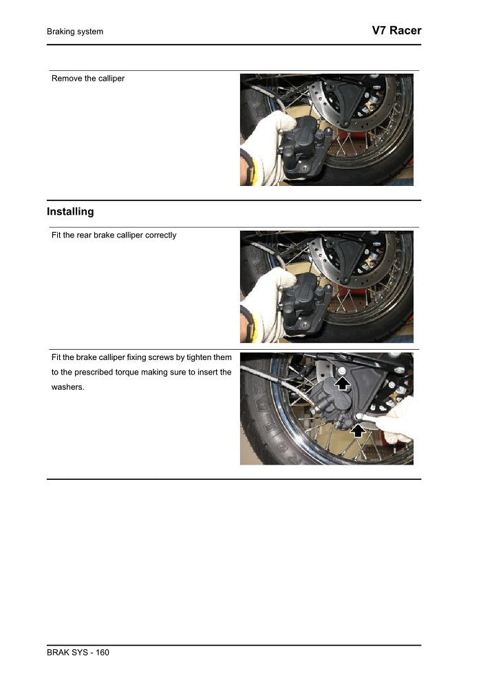 Manual de servicio Moto Guzzi V7 Racer 2009-2013