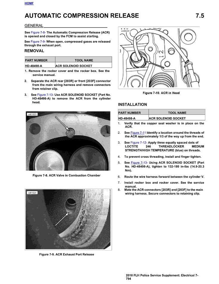 2010 Harley Davidson FLHTC Electra Glide Classic Service Manual