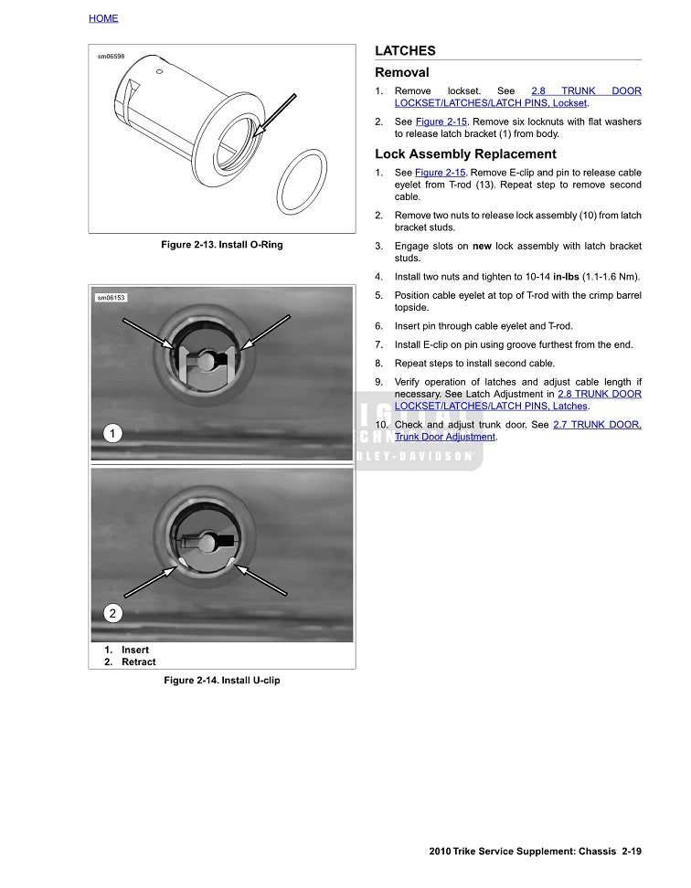 2010 Harley Davidson FLHXXX Street Glide Trike Service Manual