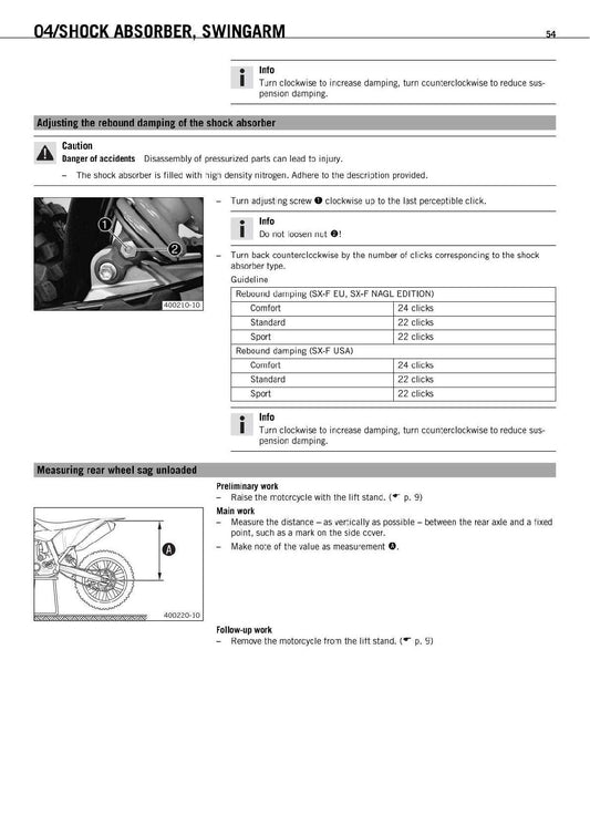 2009 KTM 450 SXF SX-F Service Manual