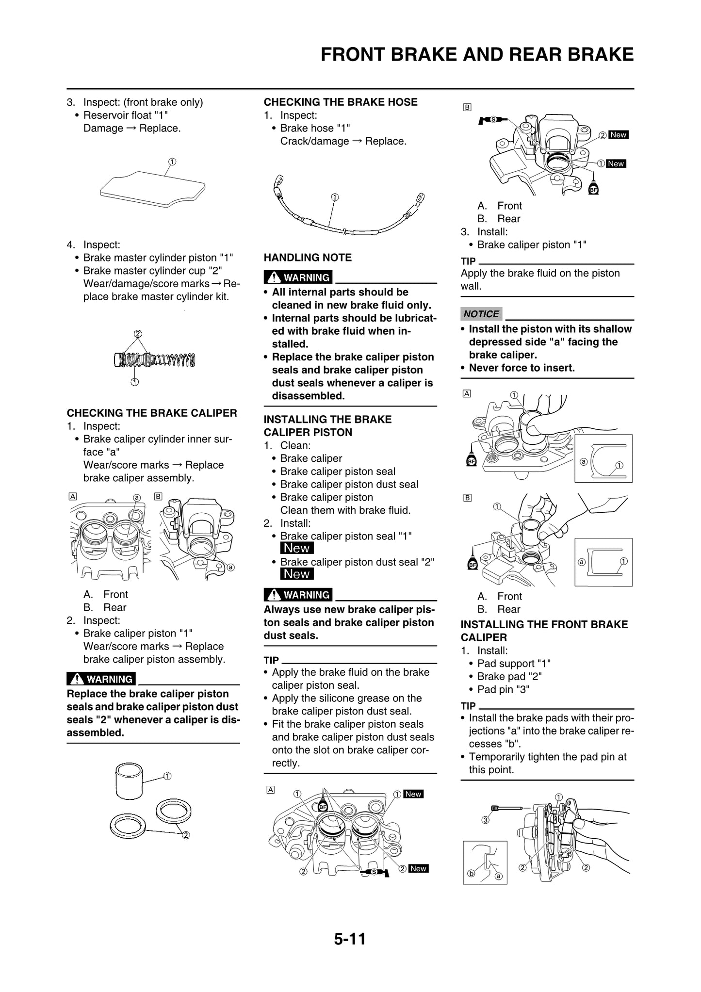 2010-2013 Yamaha YZ250F Motocross Service Manual