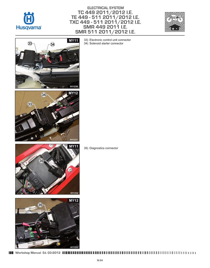 2011-2013 Husqvarna SMR 511 SMR511 Service Manual