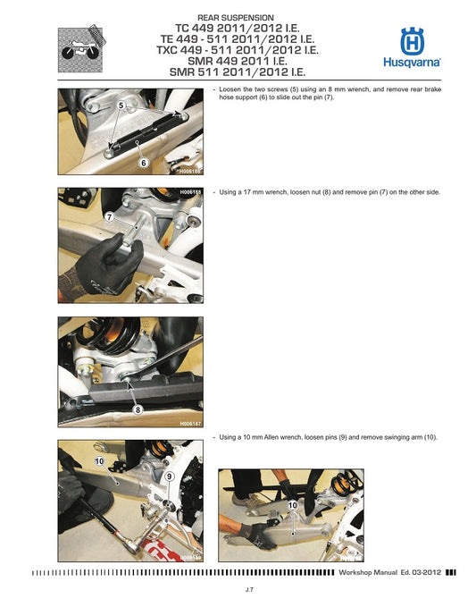 2011-2013 Husqvarna SMR 511 SMR511 Service Manual