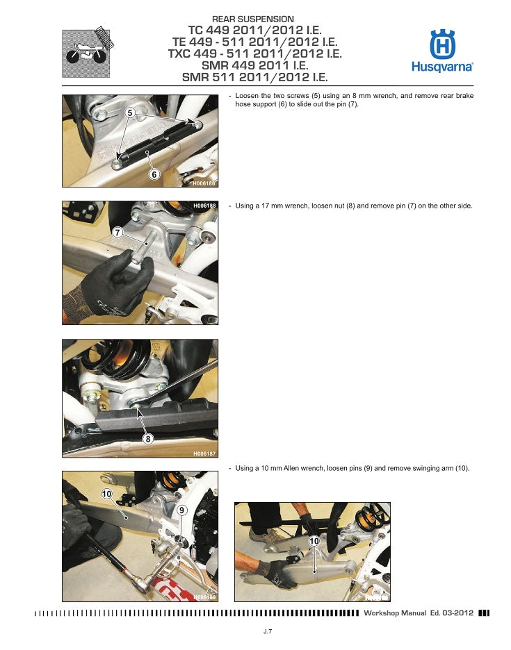 2011-2013 Husqvarna TXC 511 TXC511 Service Manual