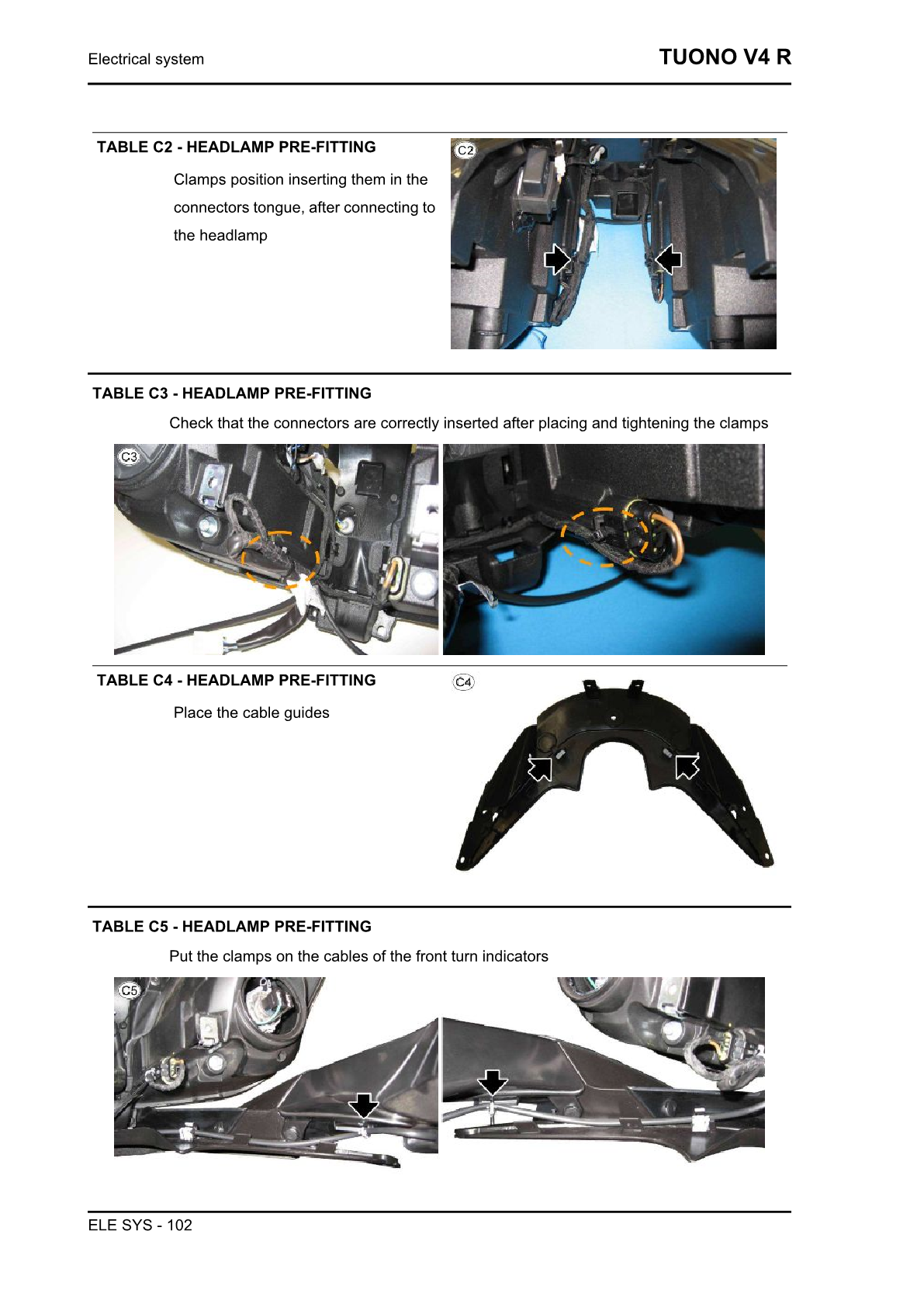 2011-2013 Aprilia Tuono V4 1100 Manual de servicio doble