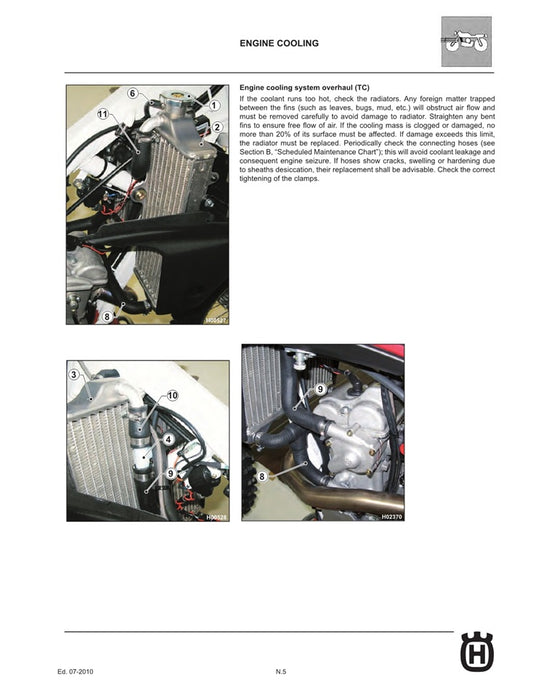 2011 Husqvarna TE 310 TE310 Service Manual