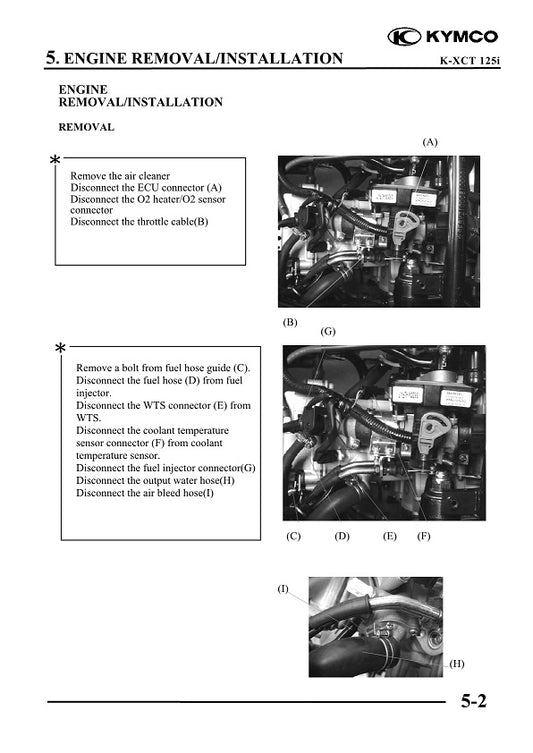 2012-2017 KYMCO K-XCT 125 125cc Scooter Service Manual