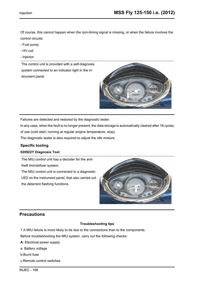 2012-2017 Piaggio Fly 150 4t Scooter Service Manual